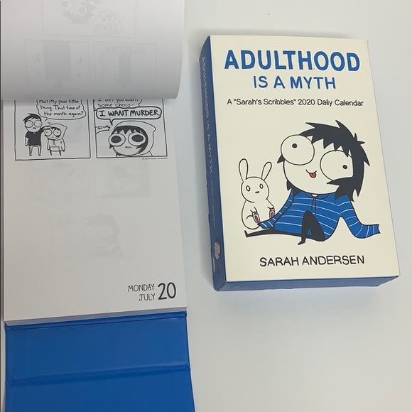 Adulthood Is A Myth | 2020 Daily Desk Calendar Pandemic Memorabilia History Note - Picture 5 of 5